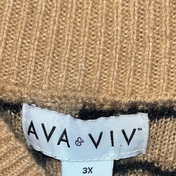 Ava & Viv Sweater Cheetah Print Womens 3X - Picture 2 of 2